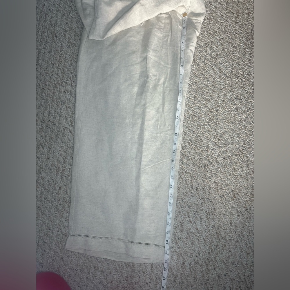 Lane Bryant Beige natural Linen Wide-Leg Pants size 14/16 - Picture 4 of 8